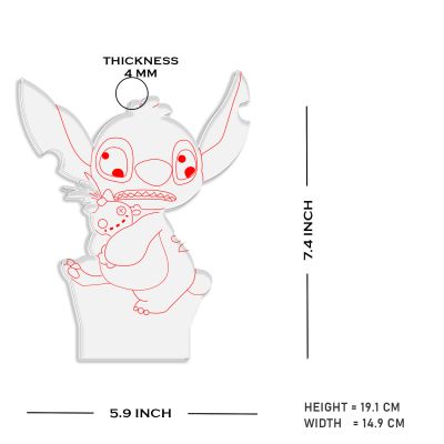 Stitch Character From Lilo & Stitch Show Night Lamp Warm White Light